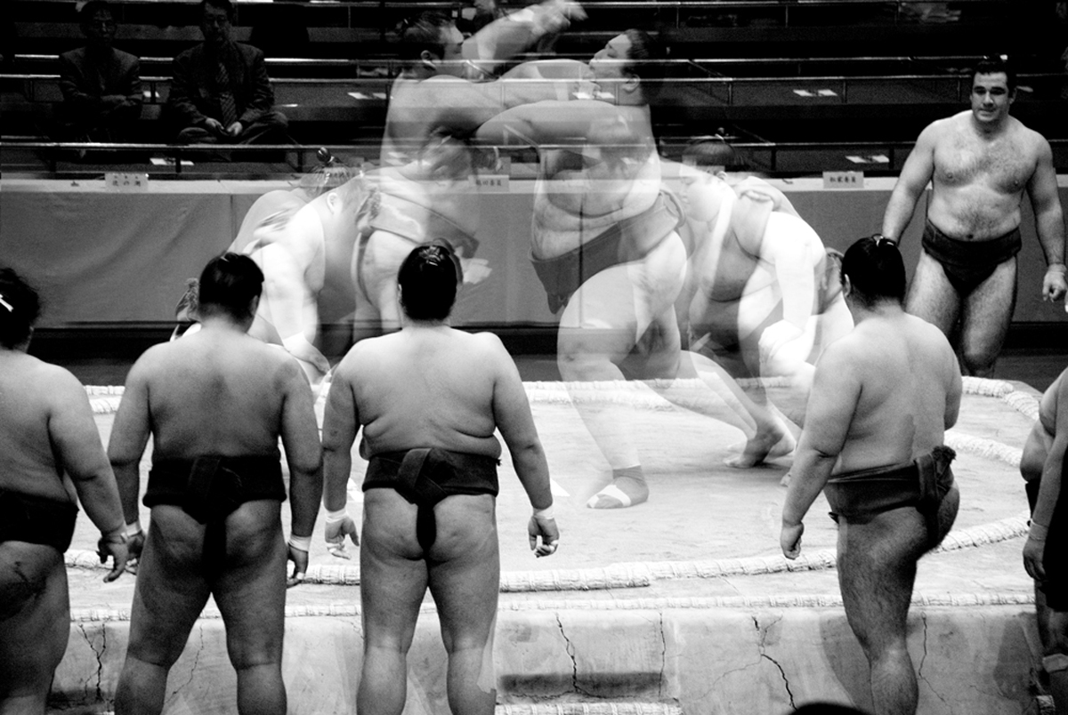 The Art of Sumo print Aldona Kmiec Ryogoku Tokyo Kokugikan sumo stadium