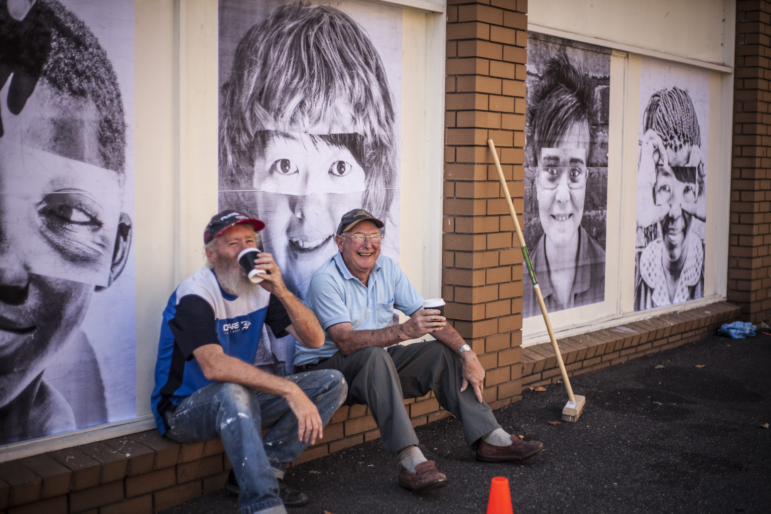 We R You paste up photo project Ballarat street-art life size portraits Aldona Kmiec