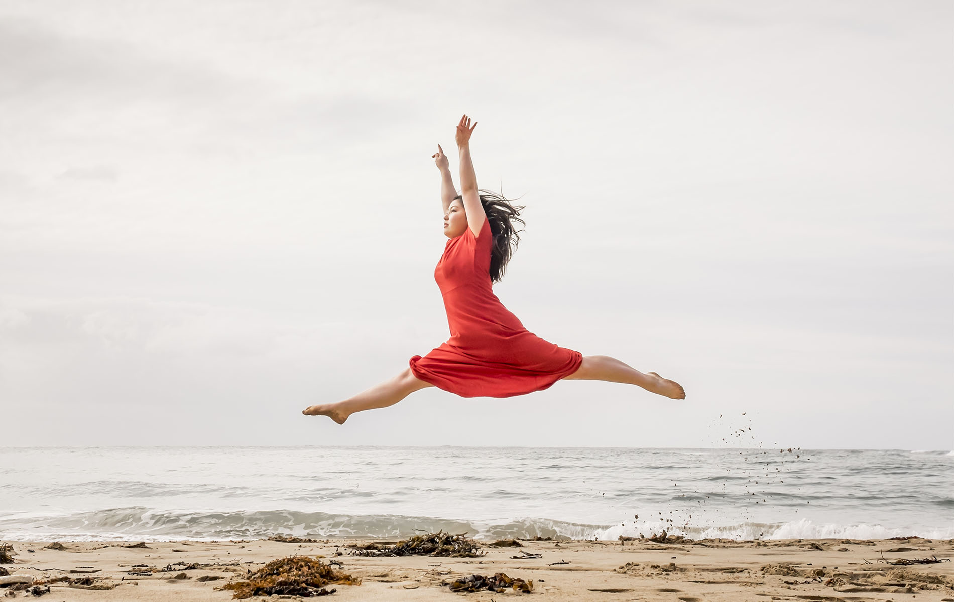 Dancer in red dress