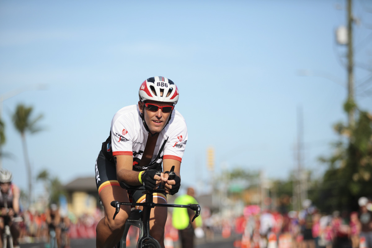 Kona Ironman cyclist World Championships 2016  professional triathlon athlete on bike