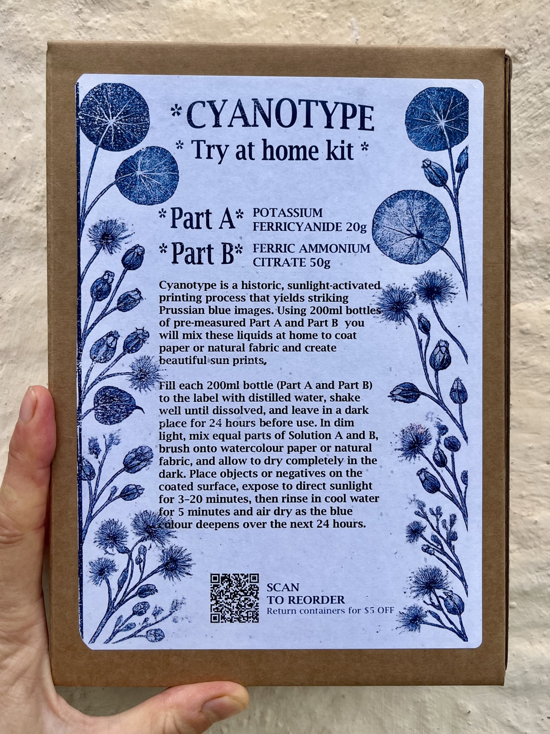 Cyanotype Workshop Kit REGULAR size