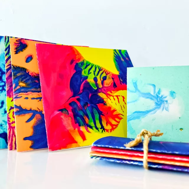 Unique mini greeting cards on Baryta paper 300gsm