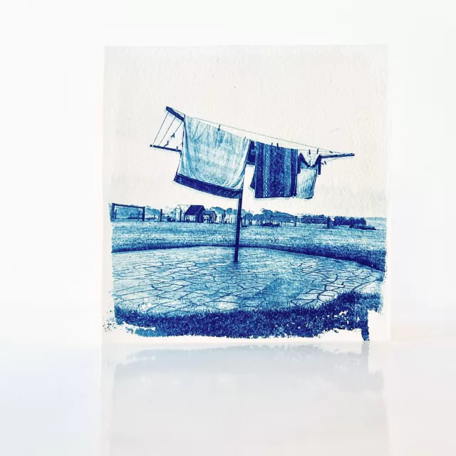 Unique handmade cyanotype greeting cards on cold pressed Arches paper 300gsm
