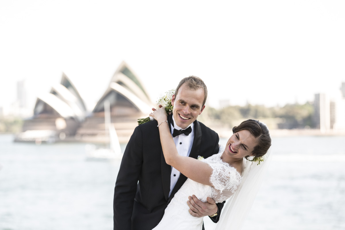 Polish couple Sydney wedding Photography Opera House city panorama