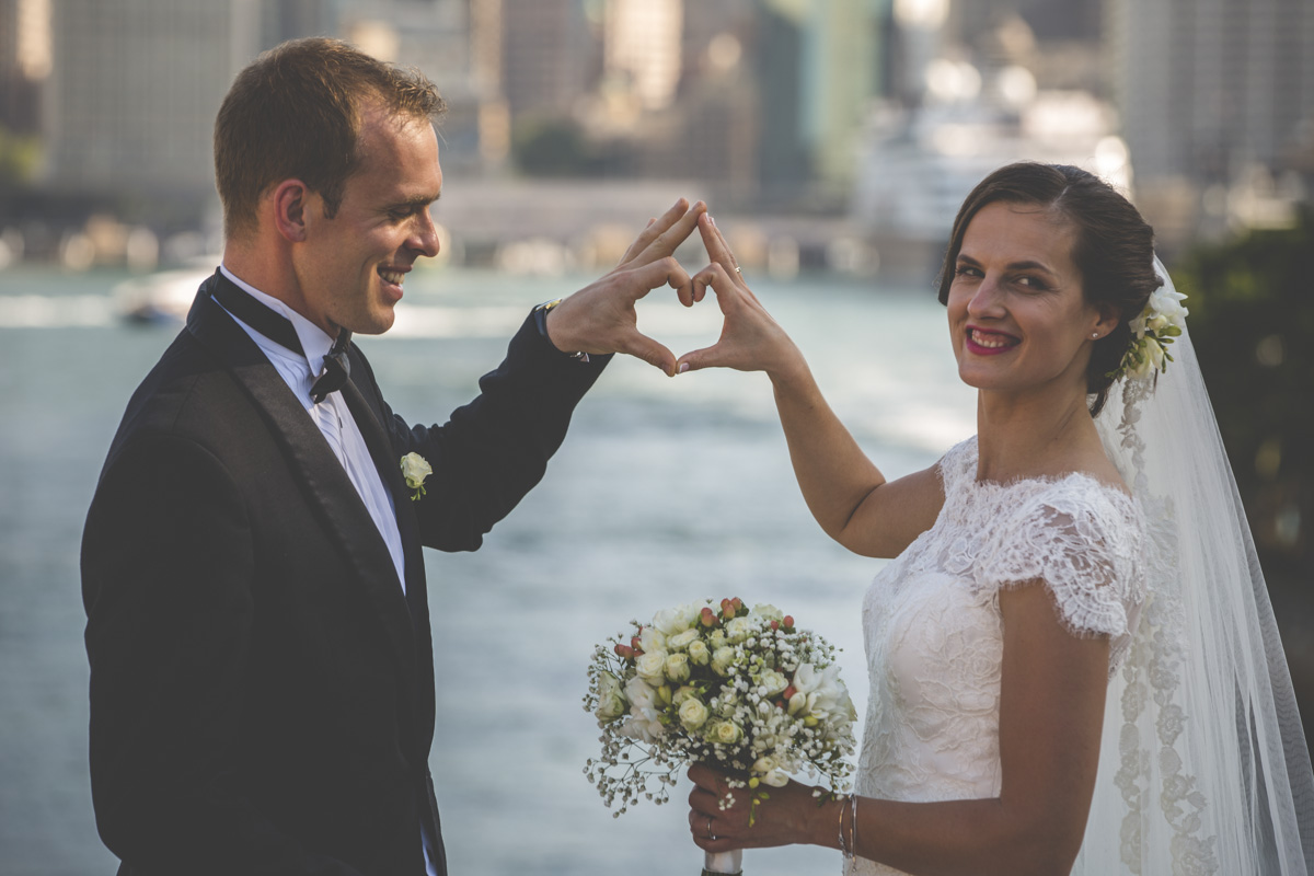 Polish couple Sydney wedding Photography Harbour bridge city panorama