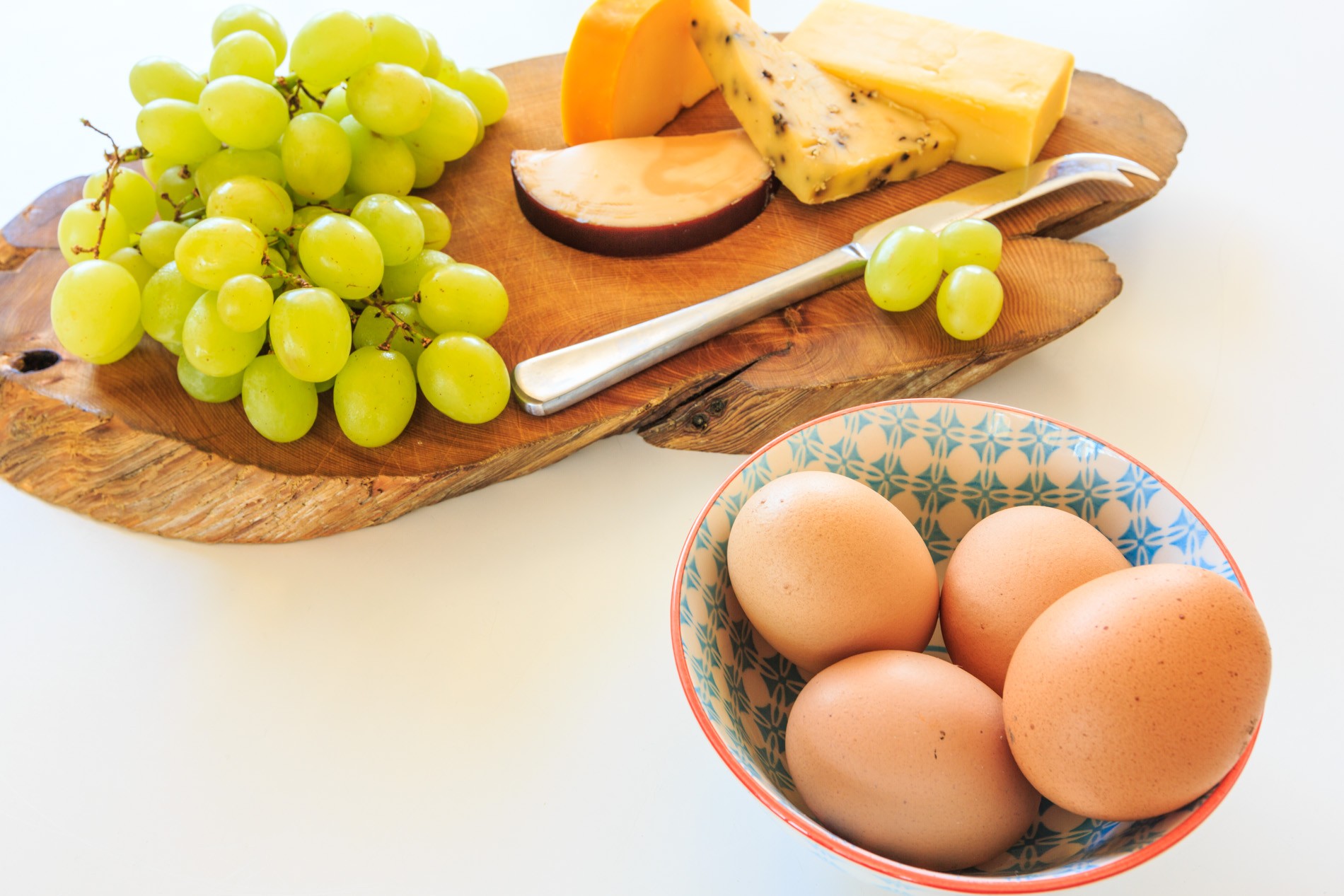 Cheese board and eggs photo Aldona Kmiec 