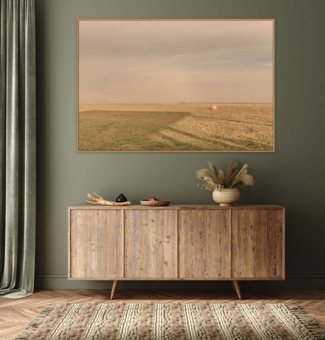 Space hopper print photographic print by Aldona Kmiec. Iconic Australian backyard
