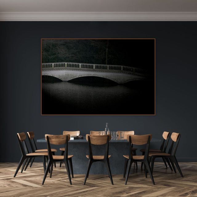 Bridge print Hampstead Heath London Red shoes cinderella fairytale bridge Hampstead Heath Aldona Kmiec