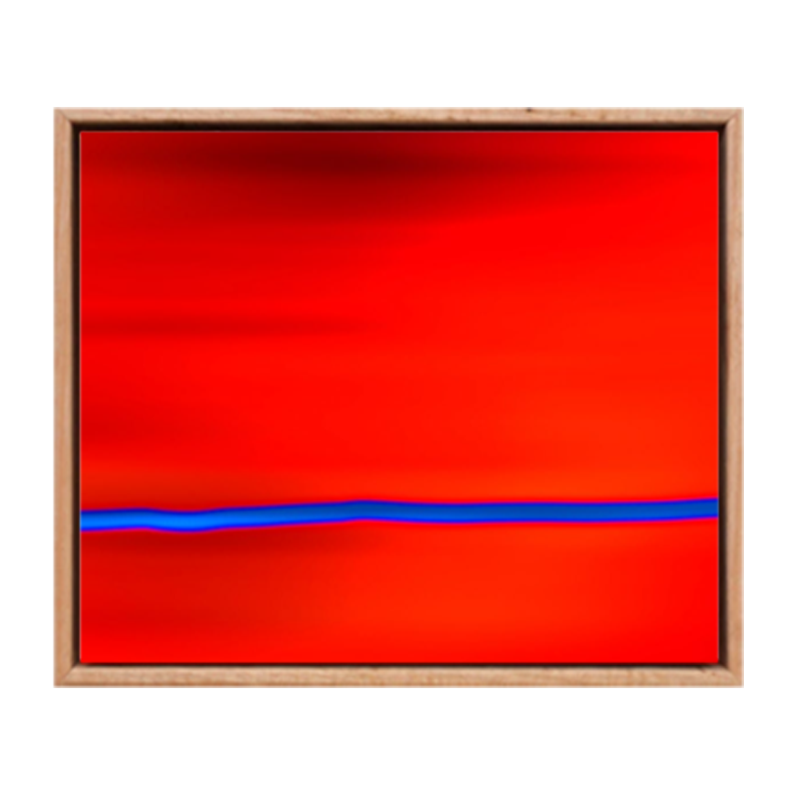 River red blue framed artwork