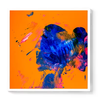 BURNT ORANGE Framed art white Aldona Kmieć Melbourne
