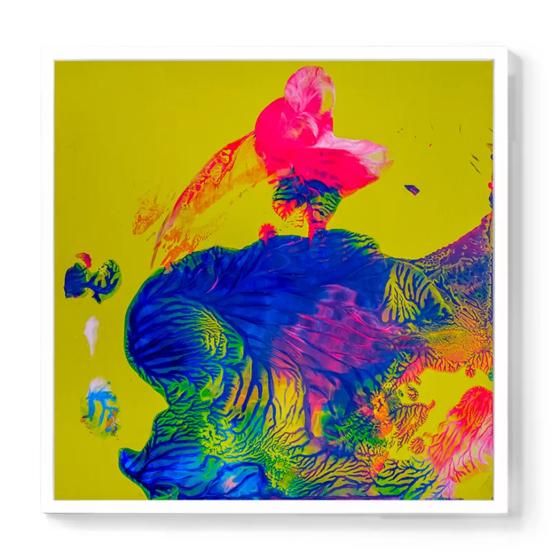 LIME LEAF Deep Sea art white Aldona Kmieć Melbourne