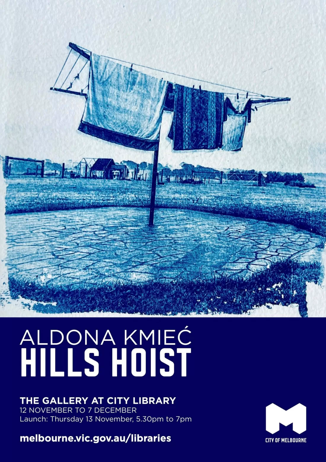 Aldona Kmieć Hills Hoist Melbourne City Library exhibition