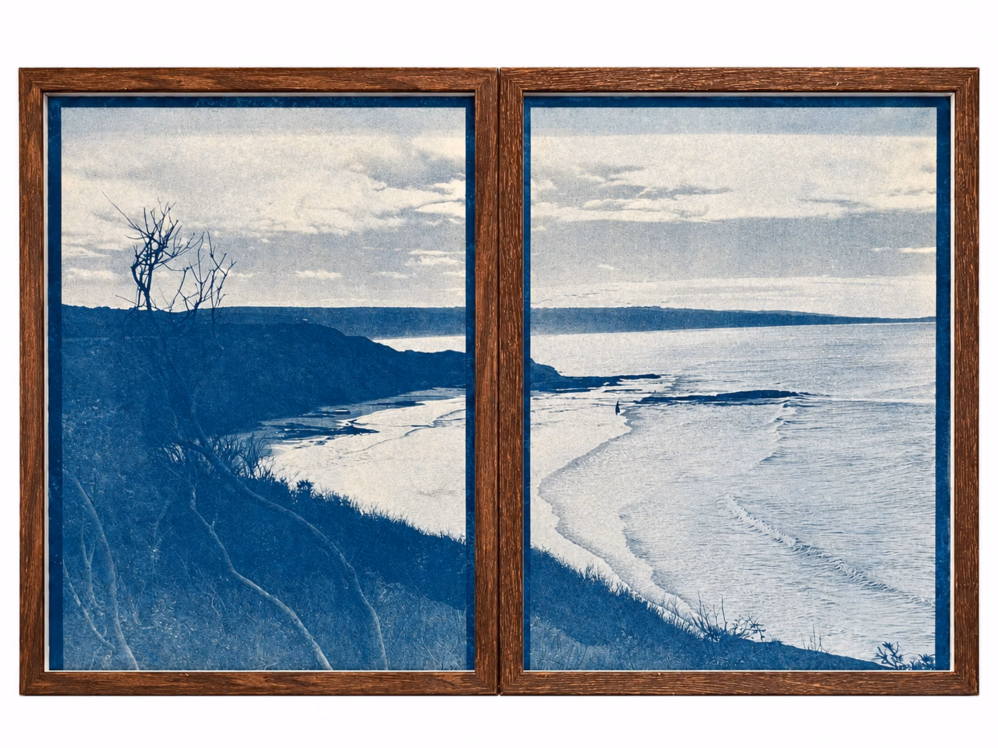 Sunnymead Beach, Aireys Inlet - toned Cyanotype diptych
